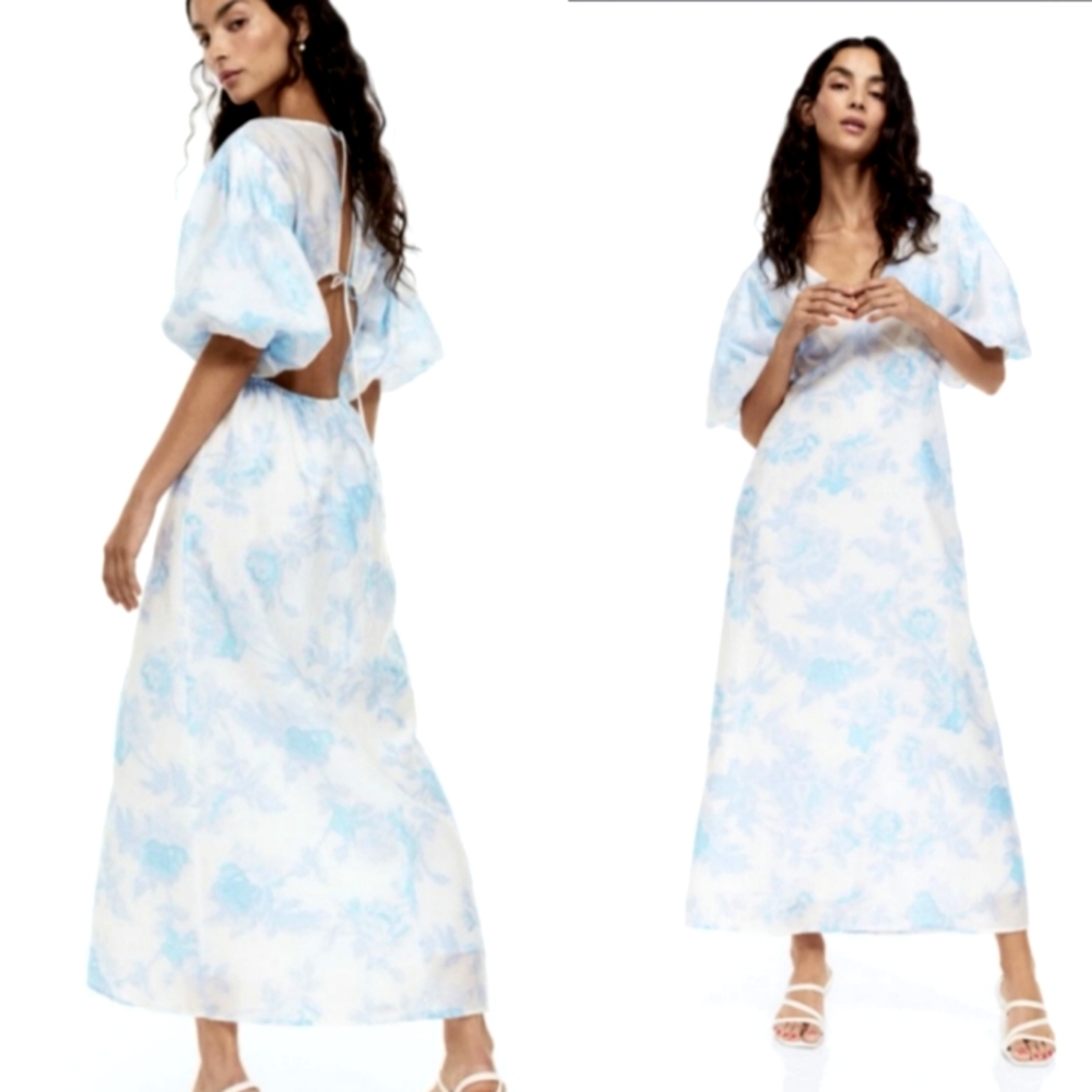 NWT H&M Dress puff sleeves Lined